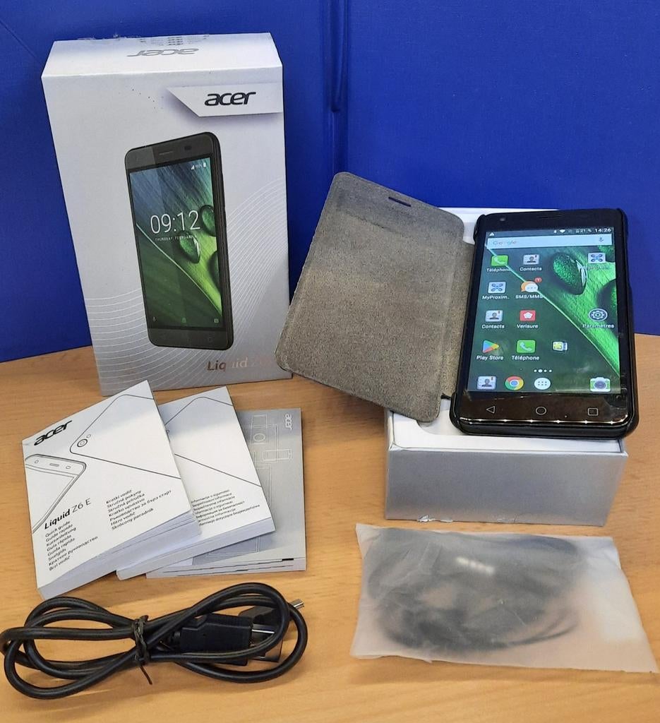 Acer Liquid Z6E-smartphone, Overige modellen, Zwart, Touchscreen, 3 tot 6 megapixel