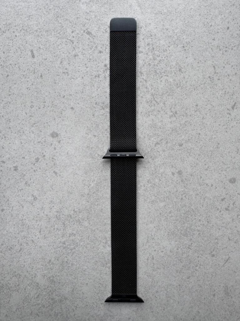 Bracelet milanais Apple Watch Space black, Ophalen of Verzenden, Conditie