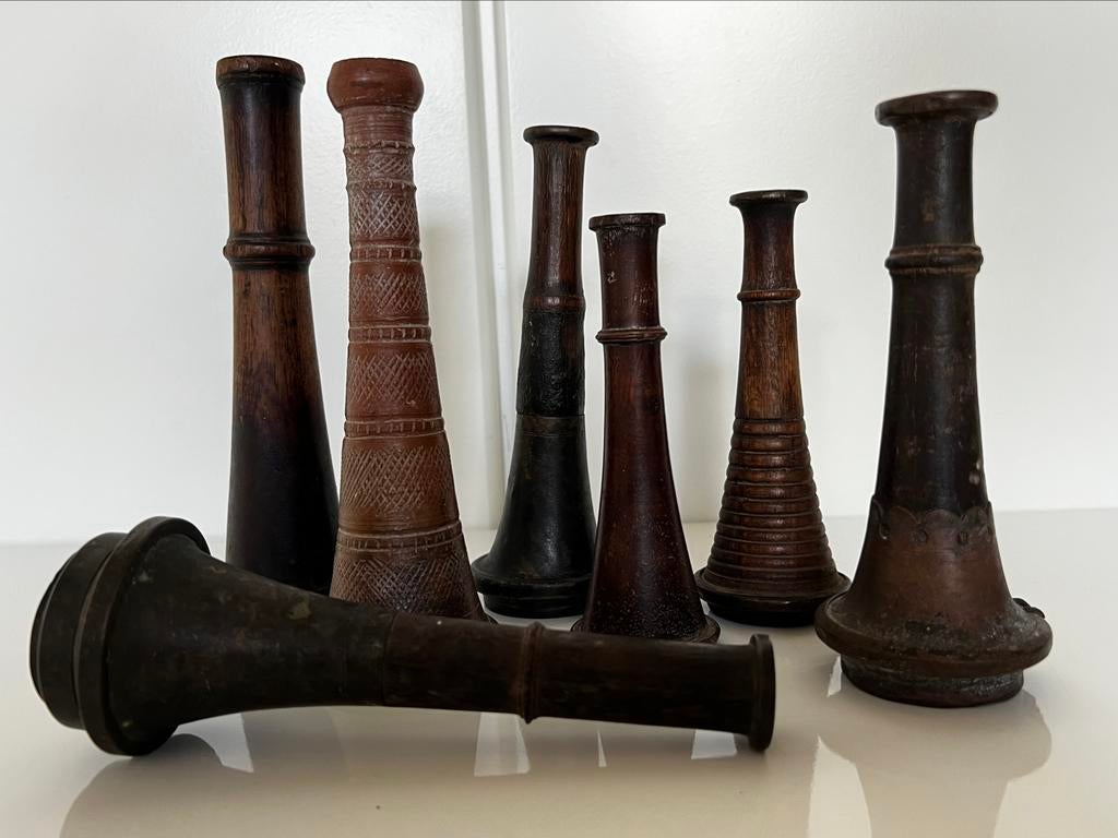 Chillum Indien en argile et en bois | Collection Chillam, Antiquités & Art, Enlèvement ou Envoi