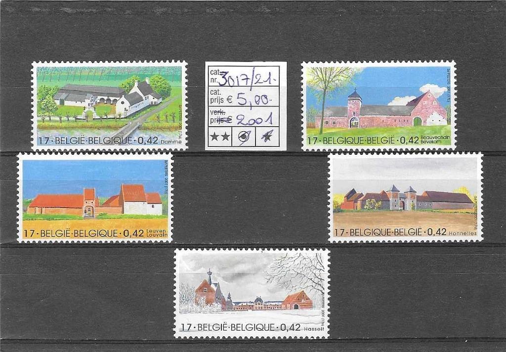 België 3017/21 Grote typische boerderijen **, Sans timbre, Enlèvement ou Envoi, Non oblitéré, Timbre-poste