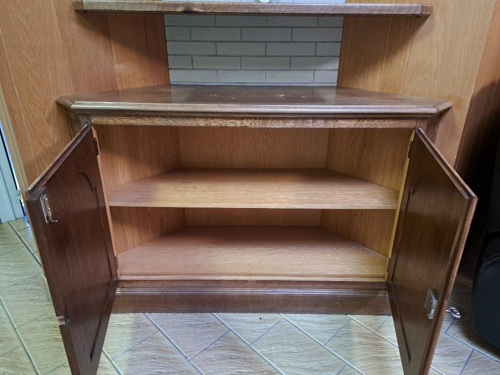 Houten hoekkast, Antiek en Kunst, Ophalen