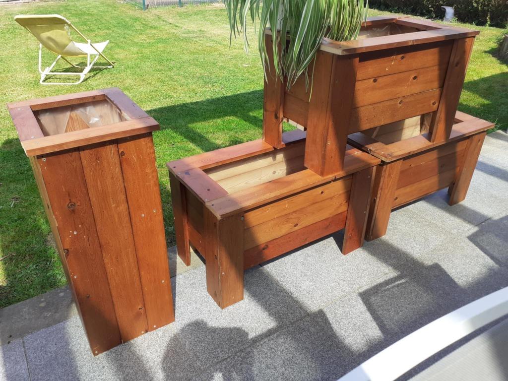 GRANDE JARDINIERE EN BOIS 50 ou 60 eur / 1, Jardin & Terrasse, Enlèvement, Comme neuf, Bois