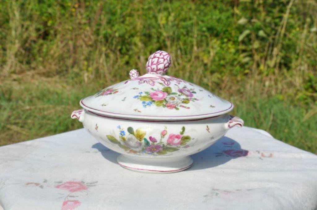 §legumier en porcelaine fretelle au chardon, Antiek en Kunst, Ophalen of Verzenden