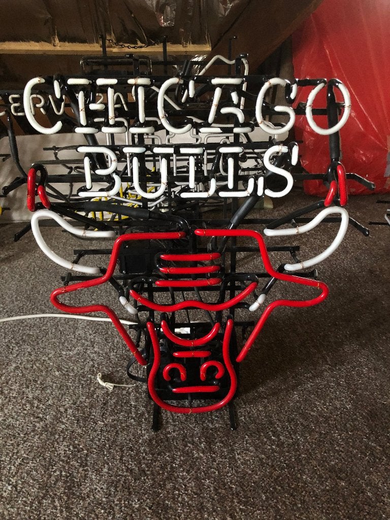 Neon light Chicago Bulls !, Ophalen, Gebruikt, Lichtbak of (neon) lamp