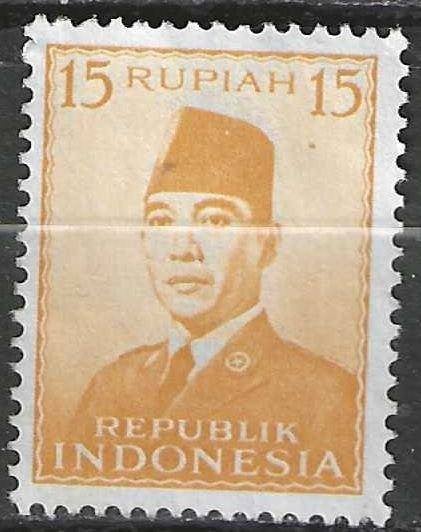 Indonesie 1953 - Yvert 68 - President Sukarno (ZG), Verzenden, Postfris