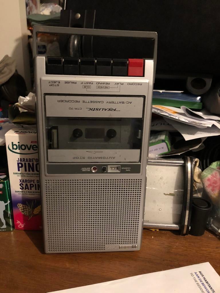 ENREGISTREUR CASSETTE AC/BATTERIE RÉALISTE CTR-70, Ophalen, Zo goed als nieuw