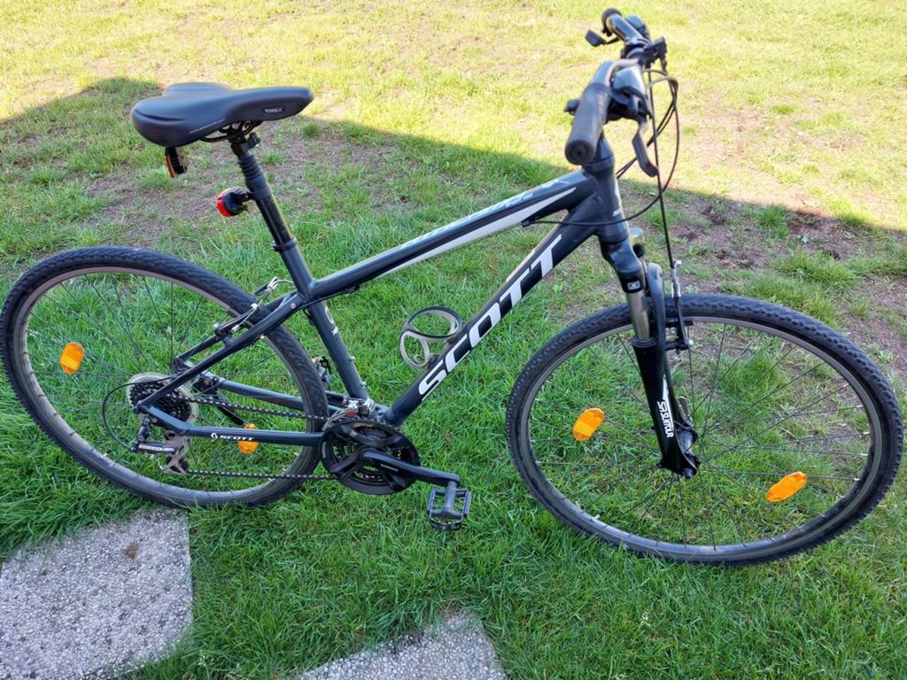 Scott hybride / trekkingfiets – maat Medium, Fietsen en Brommers, Fietsen | Mountainbikes en ATB, Ophalen, Gebruikt, Heren, Overige merken