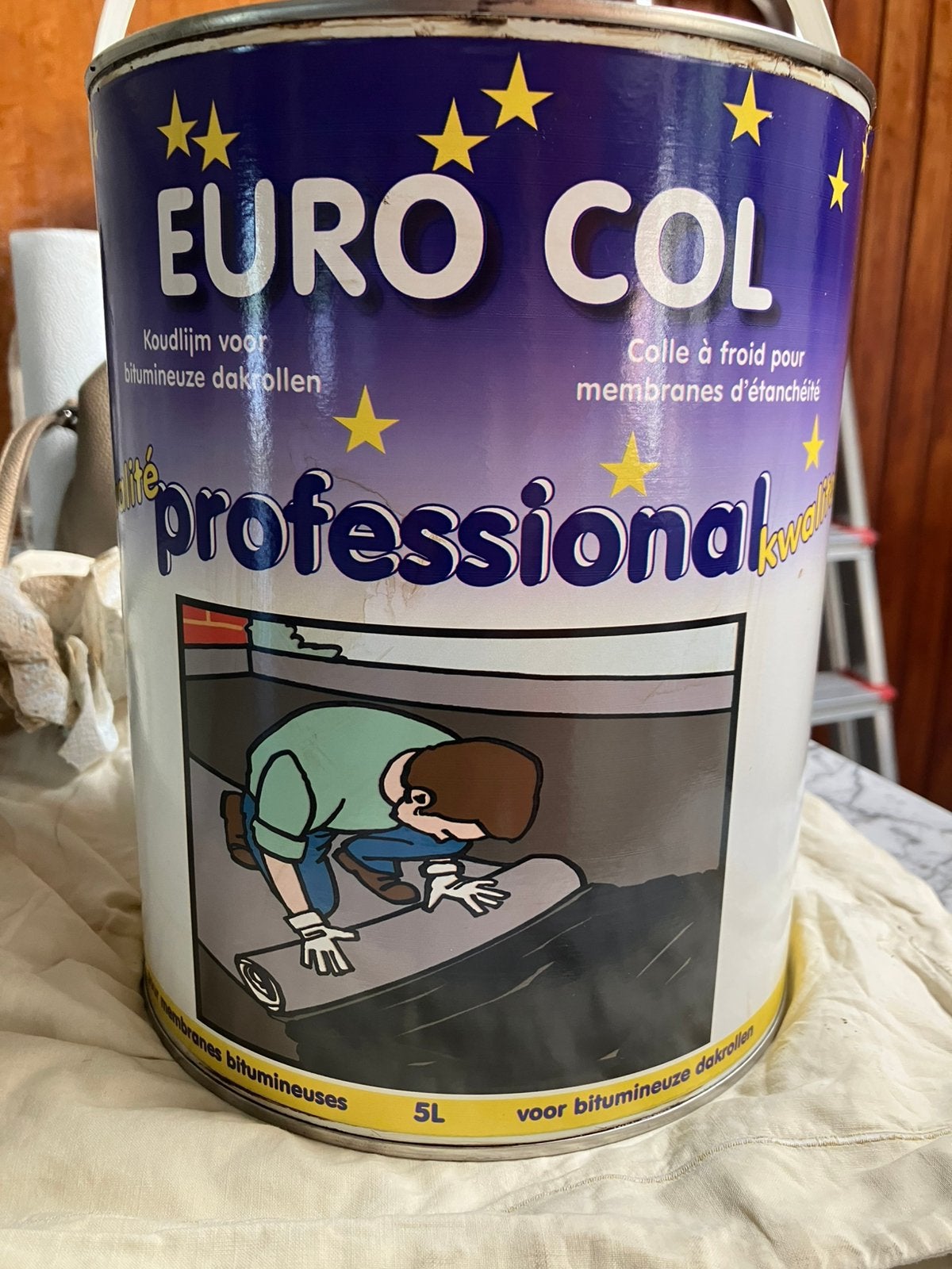 Koudlijm voor bitumen roofing, Ophalen, Nieuw