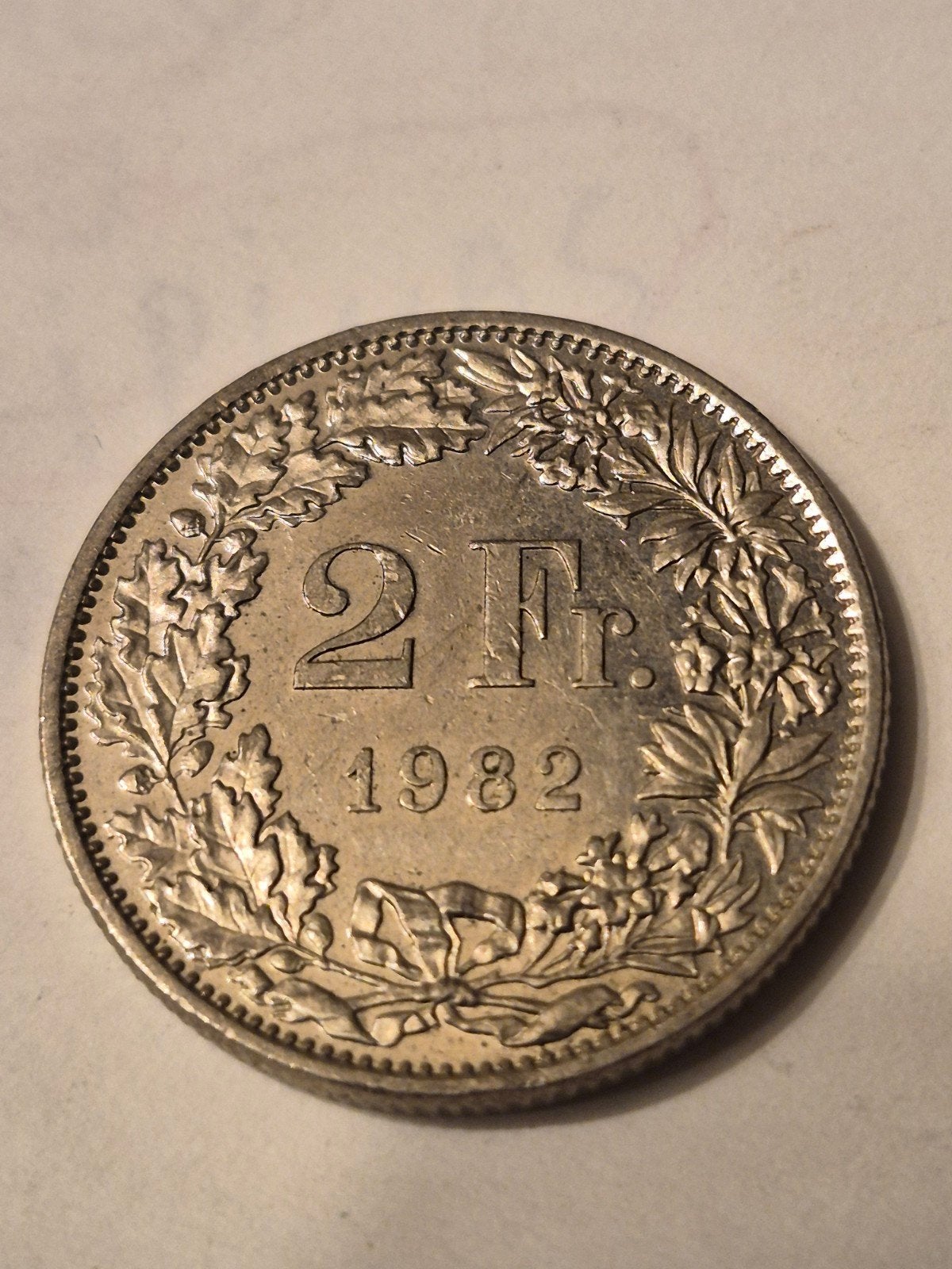 2 frank 1982 van Zwitserland medailleslag, Ophalen of Verzenden