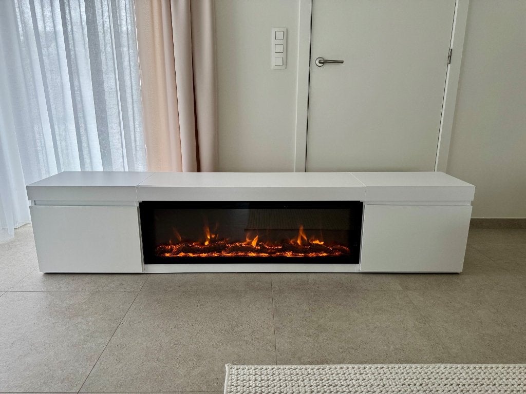 Tv-Kast Met Elektrische Haard, Maison & Meubles, Armoires | Mobilier de télévision, 25 à 50 cm, 200 cm ou plus, Moins de 100 cm