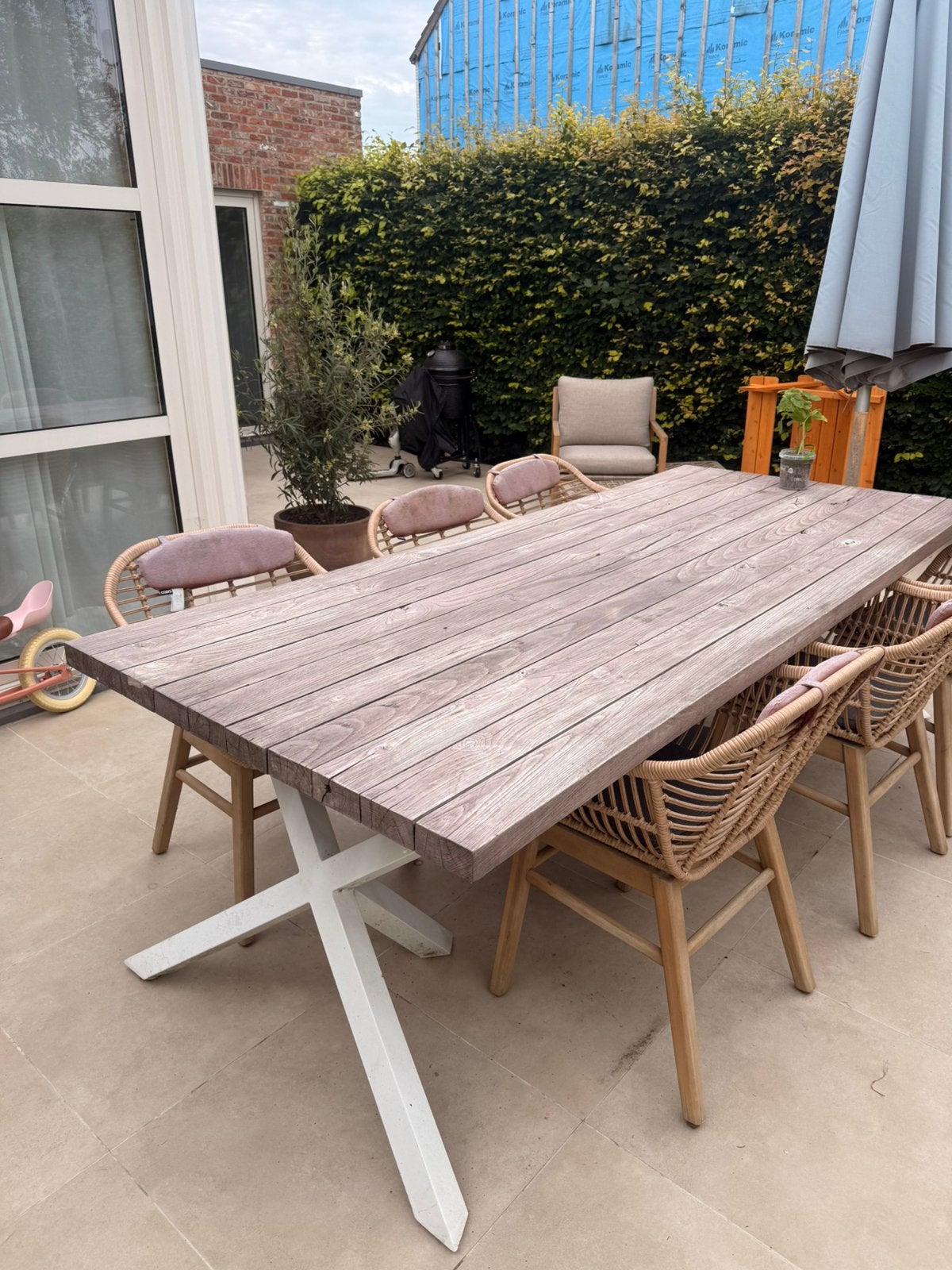 PB Casual tuintafel - vol eik - 250 x 105, Tuin en Terras, Ophalen, Zo goed als nieuw