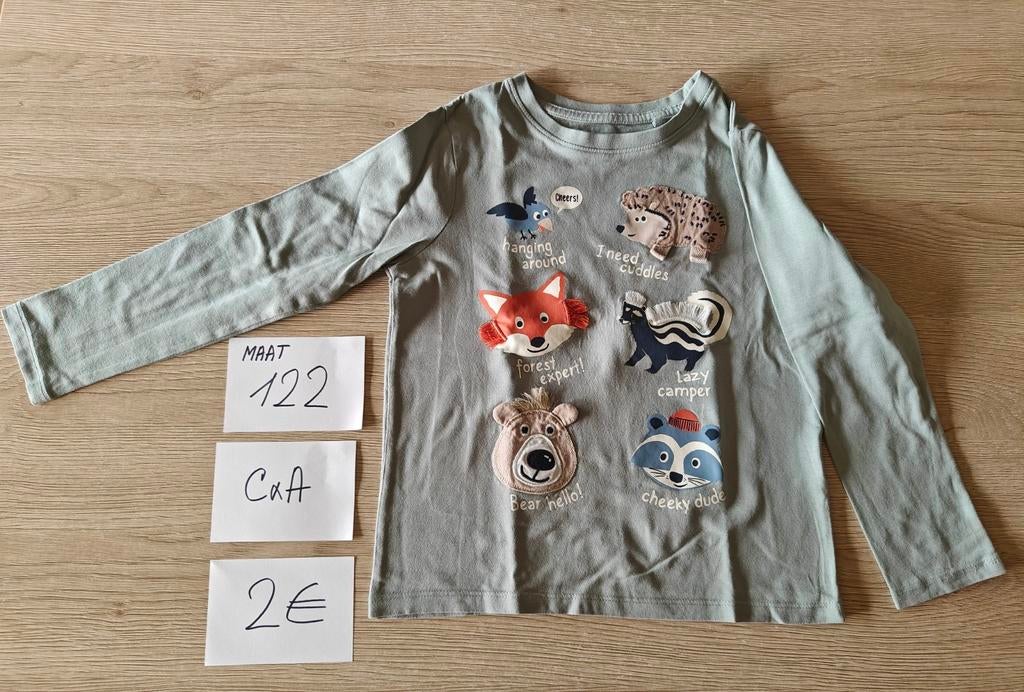 Shirt lange mouwen jongen - C&A - maat 122, Kinderen en Baby's, Kinderkleding | Maat 122, Gebruikt, C&A, Ophalen of Verzenden