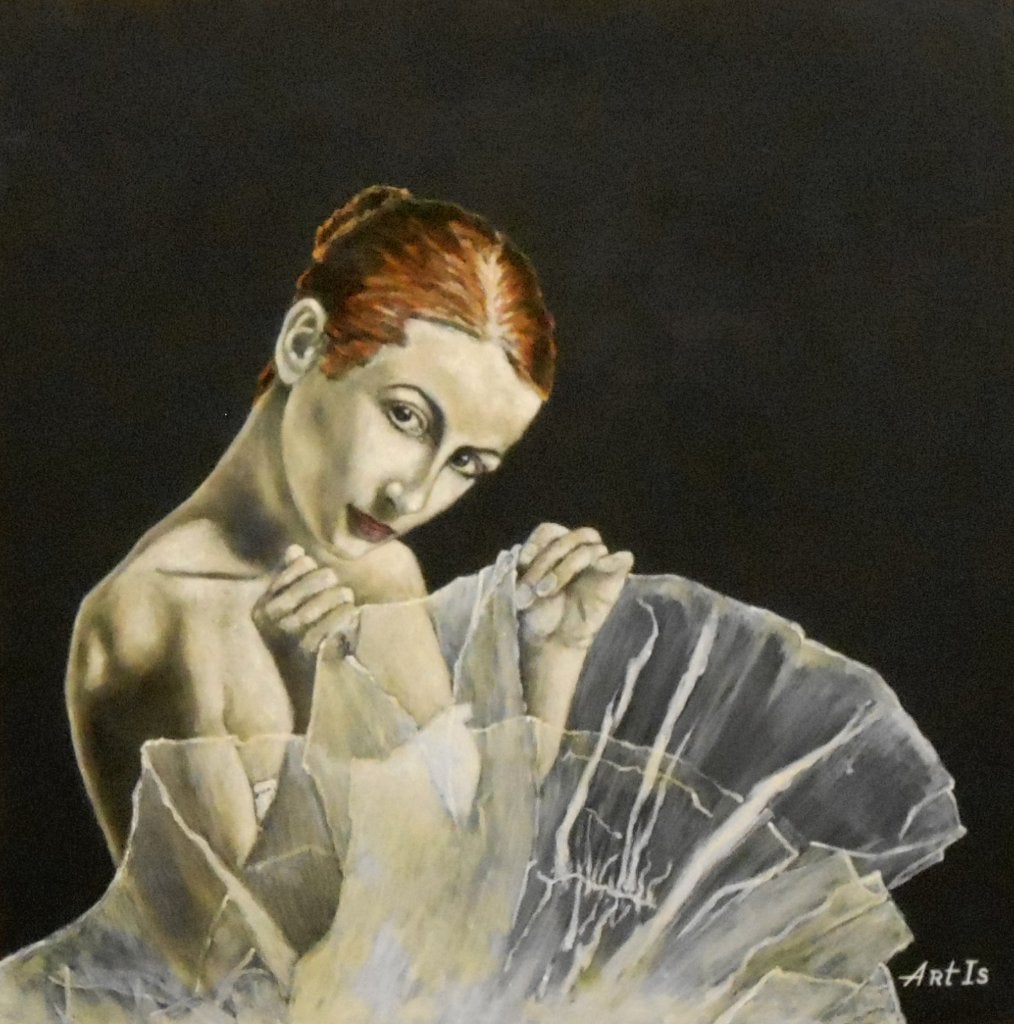 "Ballerina" Schilderij, Ophalen of Verzenden, Olieverf, Handgeschilderd, Portret