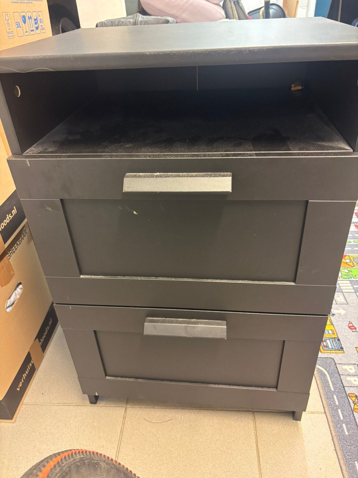 Compde en kleerkast zwart, Huis en Inrichting, Kasten | Ladekasten, Ophalen, Gebruikt, 5 laden of meer, 50 tot 100 cm