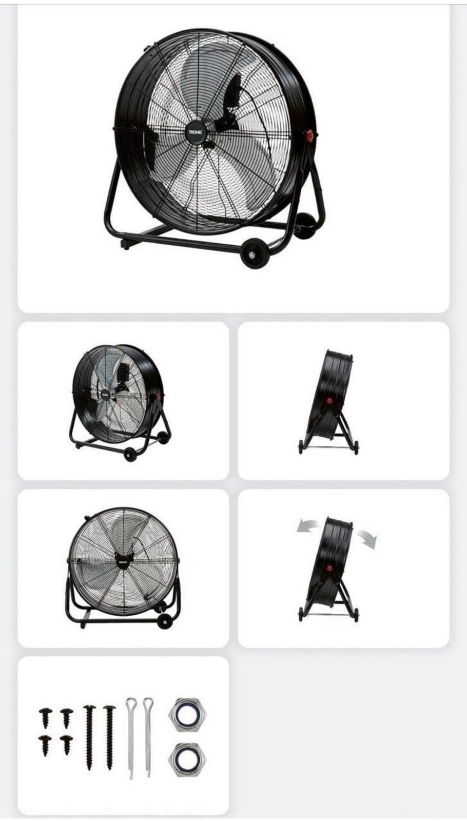 TRONIC Krachtige vloerventilator, Electroménager, Ventilateurs, Comme neuf, Enlèvement
