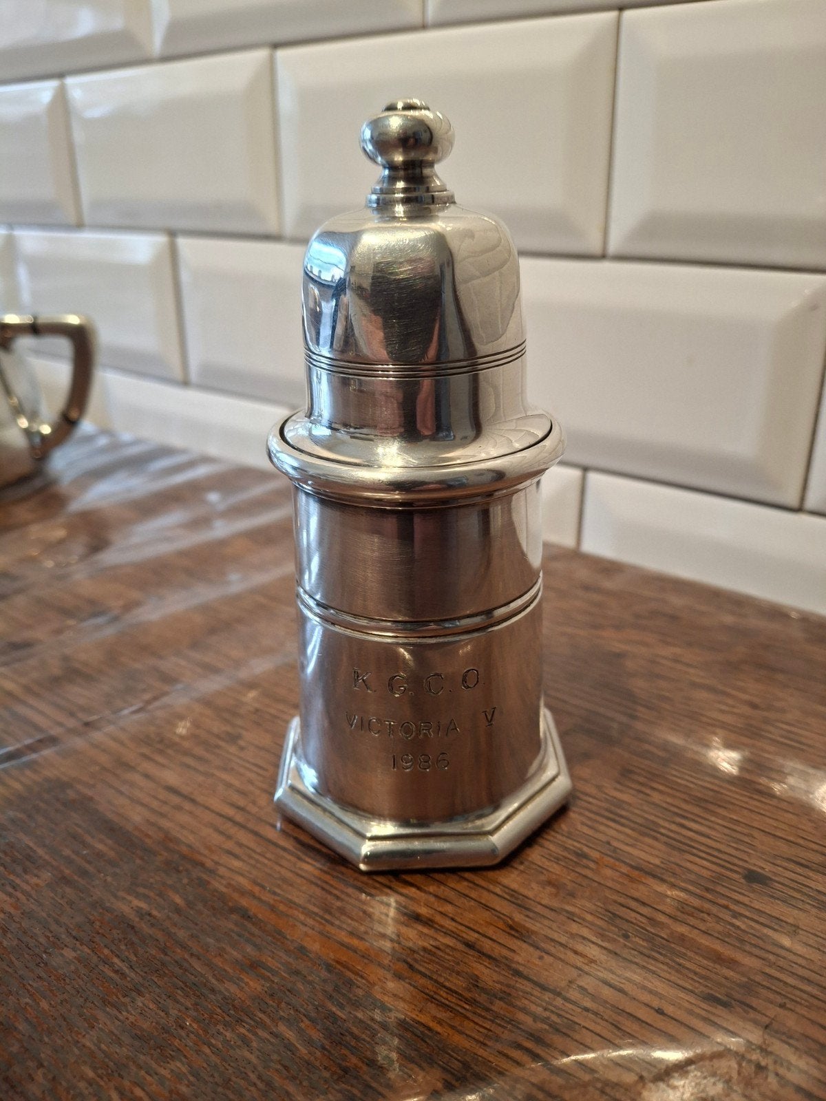 christofle pepermolen zilver verzilverd, Antiek en Kunst, Ophalen, Zilver