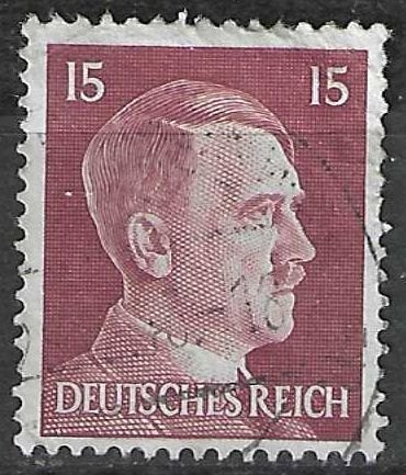 Allemagne 1941/1943 - Yvert 713 - Adolf Hitler - 15 p. (ST), Timbres & Monnaies, Envoi, Affranchi