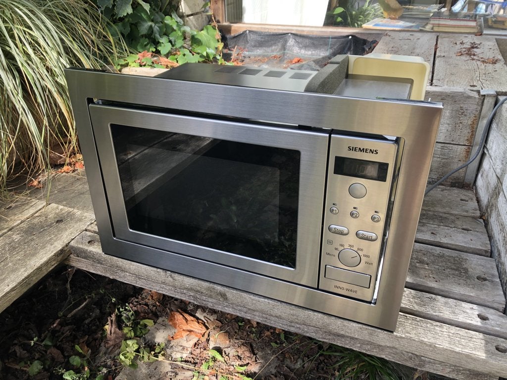 Four Micro-Ondes Siemens HF23056EU Inox à encastrer, Encastré, Comme neuf, Enlèvement, 45 à 60 cm