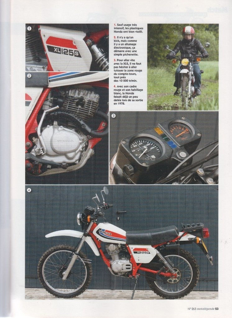 Moto Honda 125 XLS collection, Livres, Envoi, Utilisé