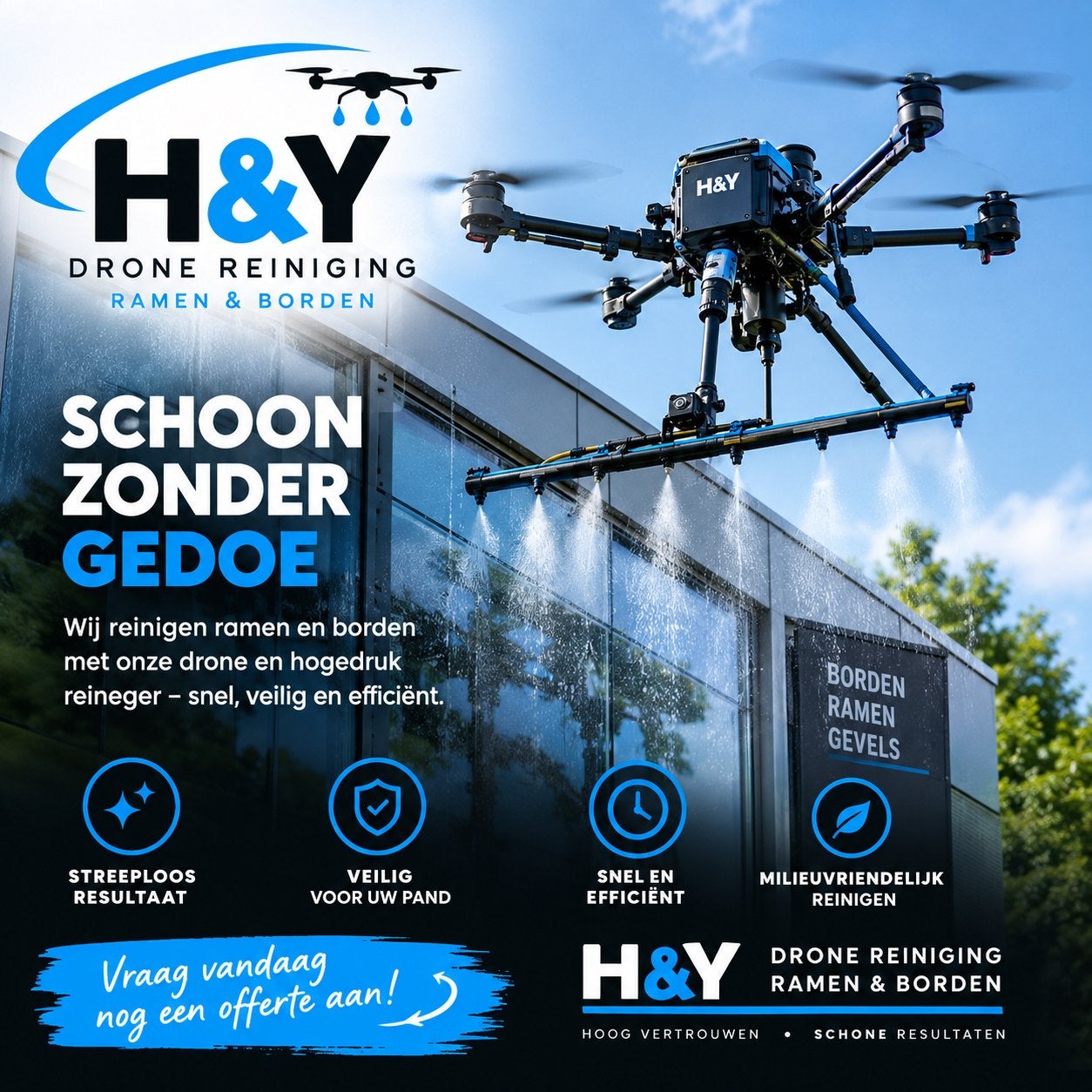 H&Y DRONE REINIGING, Ophalen of Verzenden, Zo goed als nieuw, Professionele drone