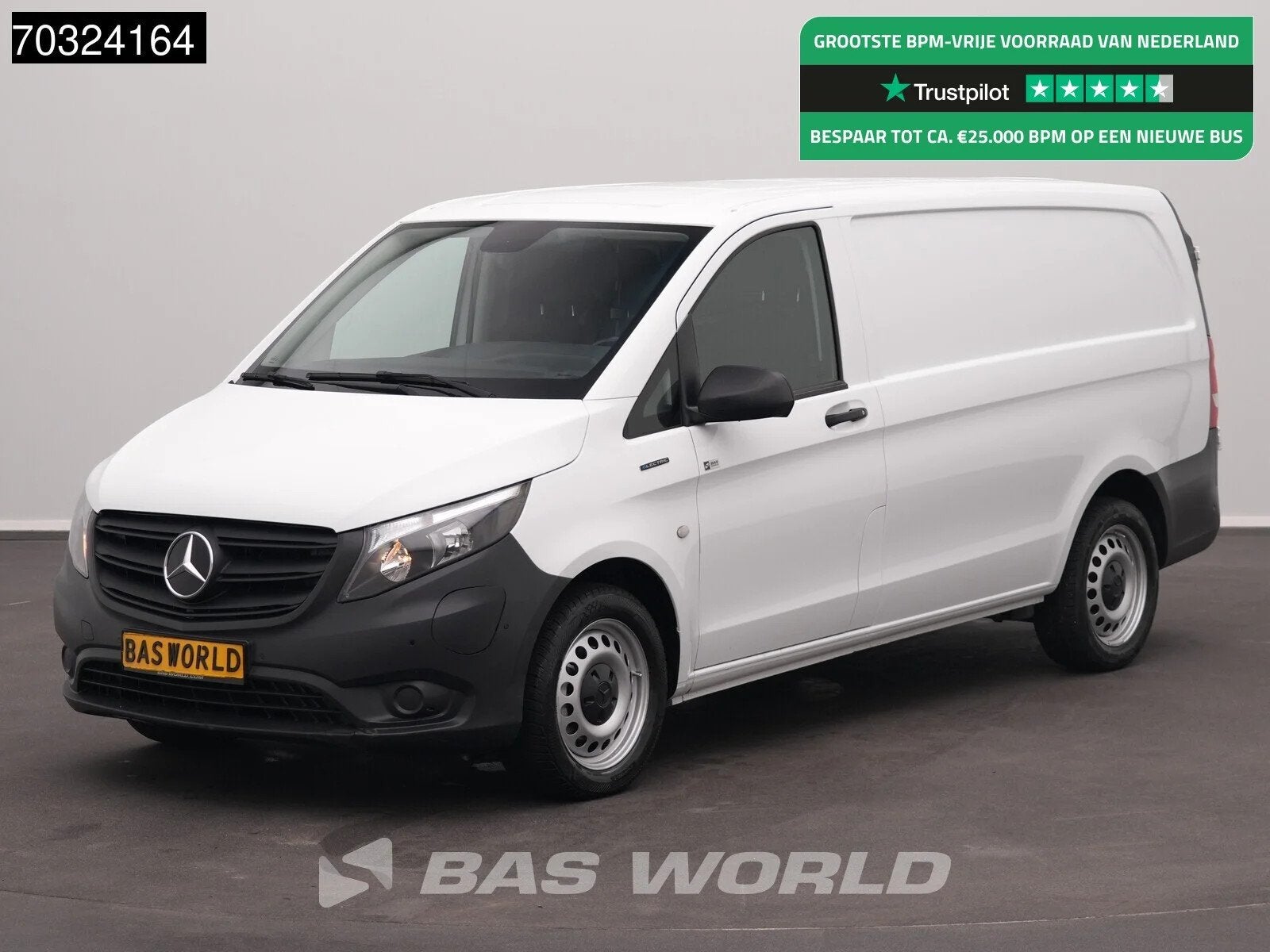Mercedes eVito 112 Elektrisch 66kWh 256km WLTP L2H1 Airco Cr, Auto's, Automaat, Stof, Gebruikt, 2359 kg
