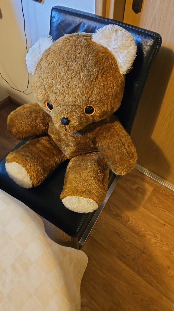 knuffelbeer groot bruin 70 cm oud, Kinderen en Baby's, Ophalen of Verzenden, Zo goed als nieuw, Bruin, Beer