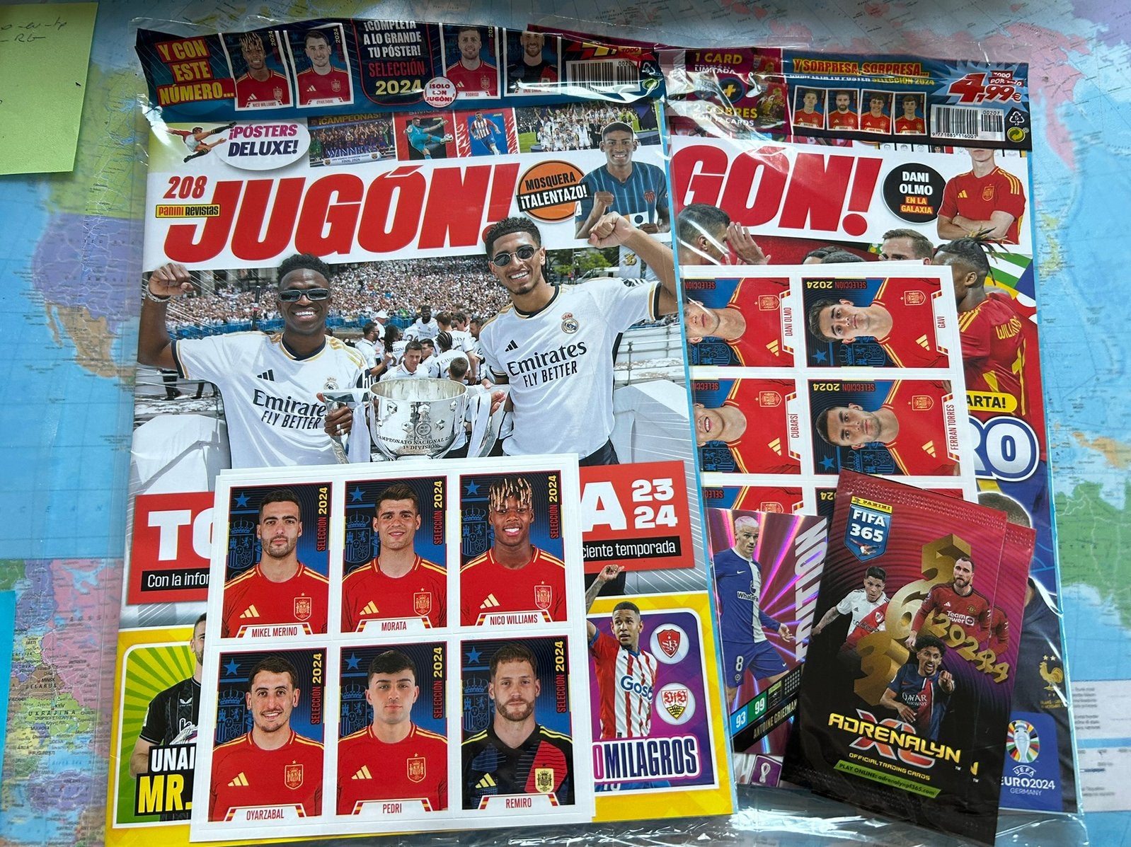 Jugon Spanje Update Euro 2024, Hobby en Vrije tijd, Stickers en Plaatjes, Zo goed als nieuw, Meerdere stickers, Ophalen of Verzenden
