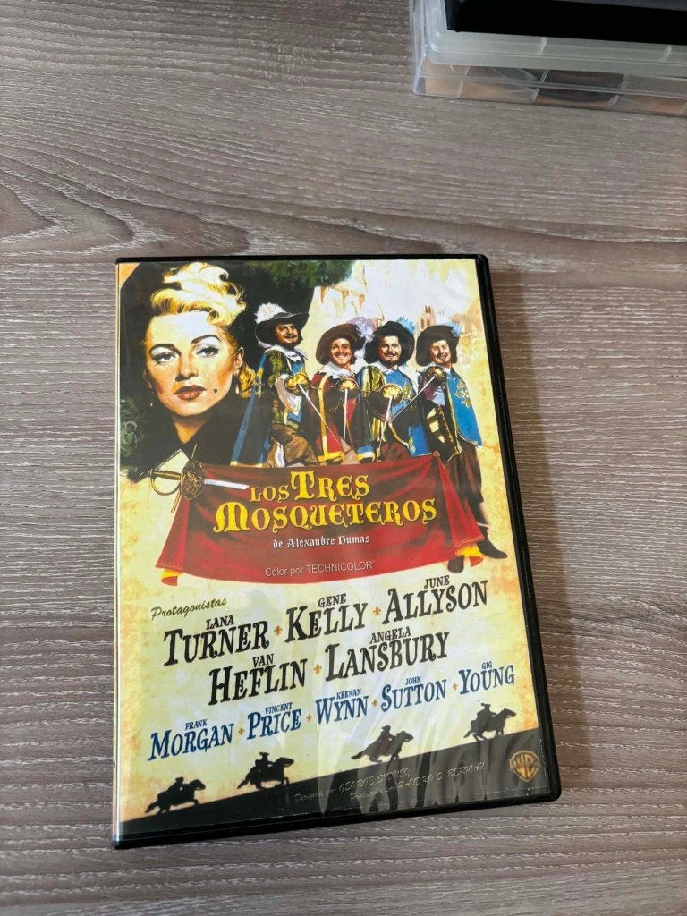 The three musketeers, import Spanje. met Lana Turner. 5 euro, CD & DVD, DVD | Classiques, Import, Anglais, Espagnol, Comme neuf