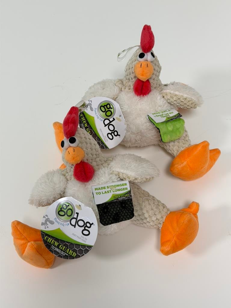 Jouet en peluche GoDog Checkers Fat Rooster de chien, poulet, Enlèvement ou Envoi, Neuf, Peluches