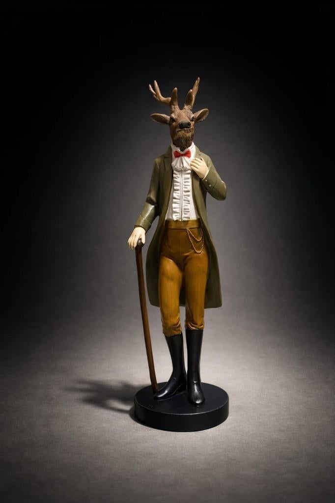 Figurine de cerf gentleman, une pièce de décoration., Enlèvement