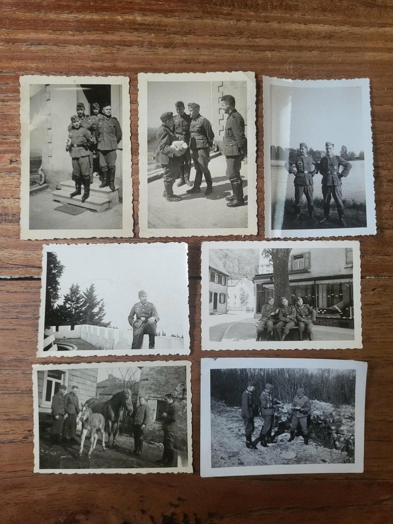 lotje WO2- foto's van Duitse Wehrmacht militairen, Ophalen of Verzenden, Landmacht, Foto of Poster