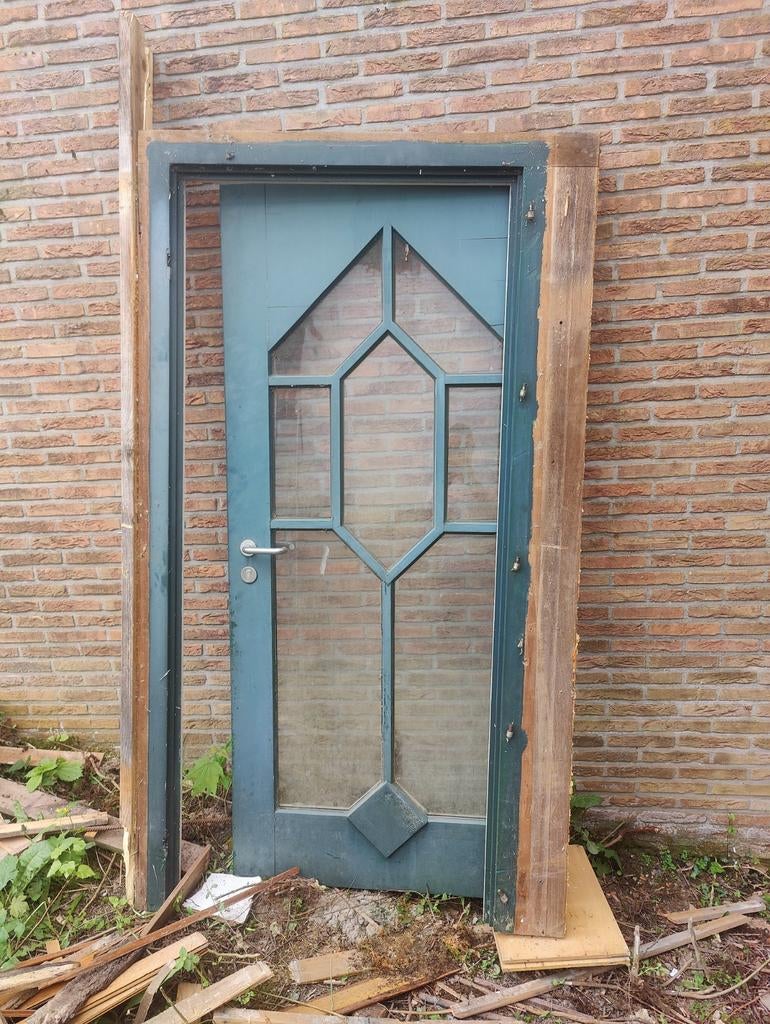 Hardhouten buitendeur, Doe-het-zelf en Bouw, Deuren en Vliegenramen, Ophalen, Hout, Buitendeur