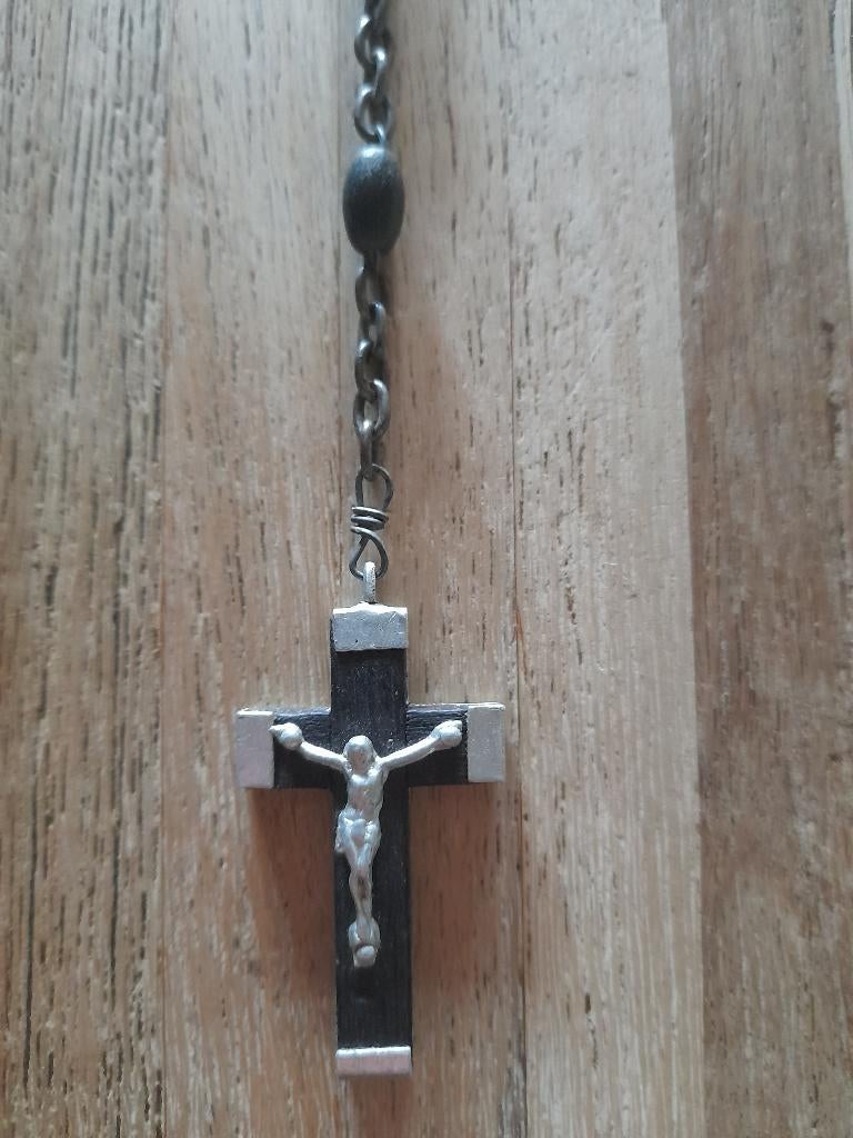Halsketting Rozenkrans Paternoster Gebedssnoer, Ophalen of Verzenden, Gebruikt, Sieraad, Christendom | Katholiek