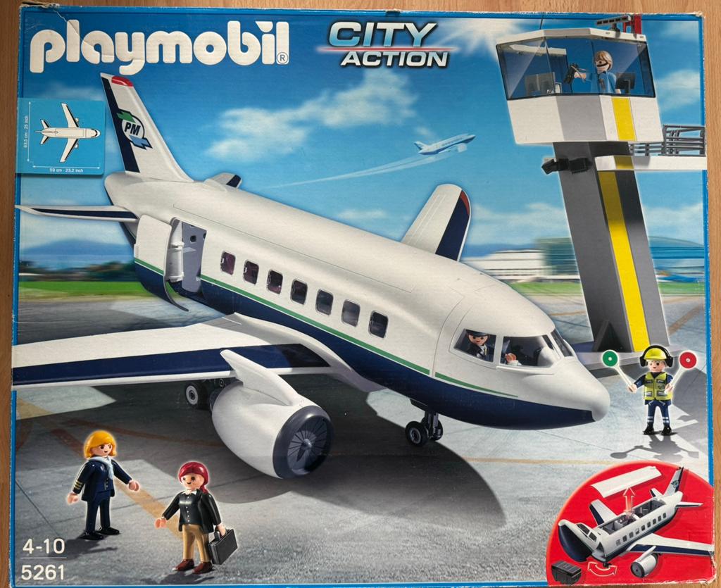 Playmobil vliegtuig (5261), Ophalen of Verzenden, Zo goed als nieuw, Complete set