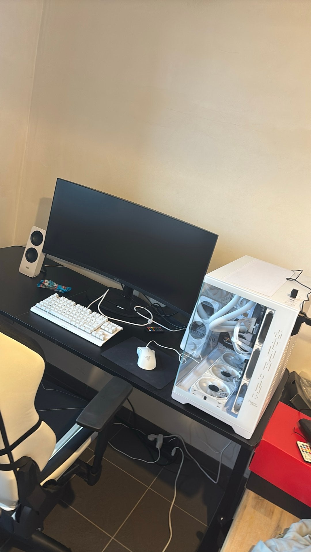 Pc en monitr 1 week oud, Maison & Meubles, Bureaux, Enlèvement, Comme neuf