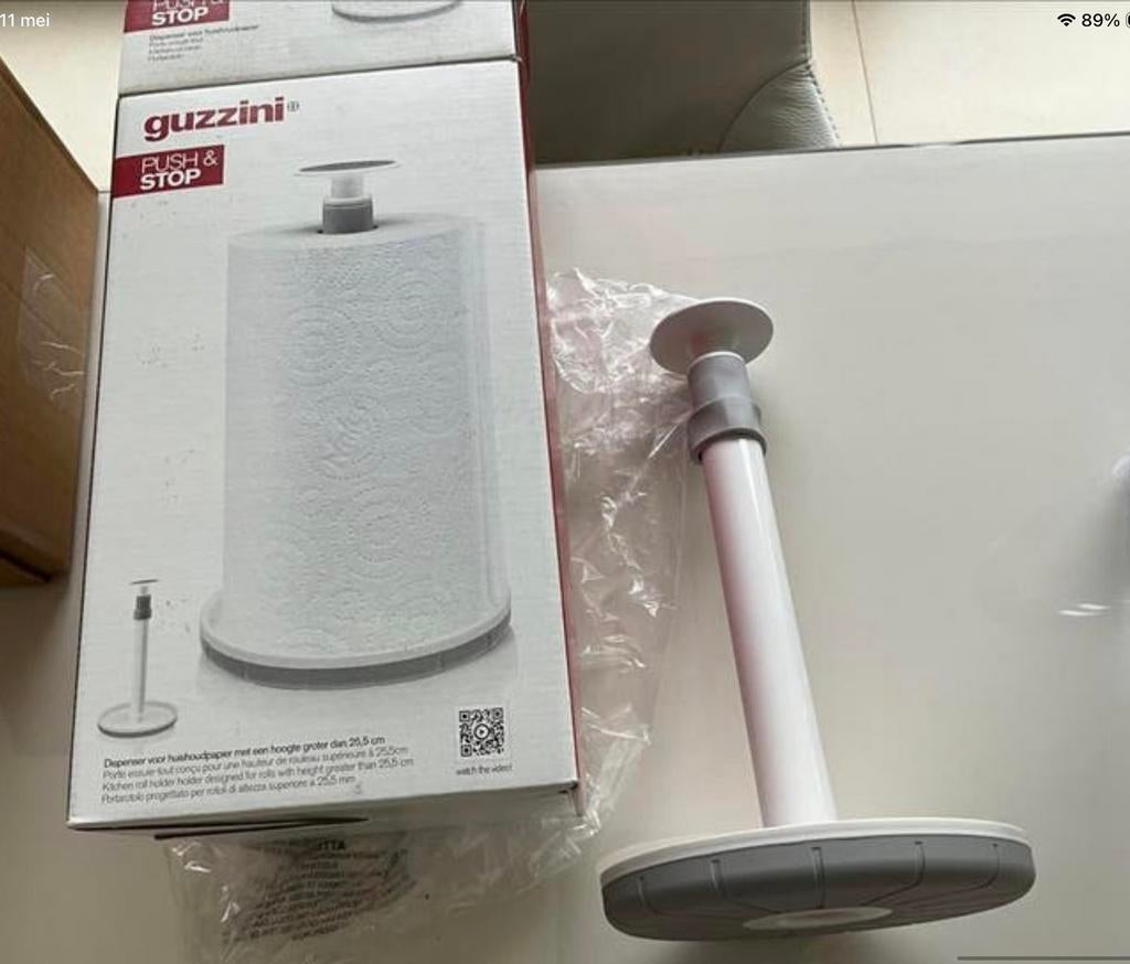 Guzzini Push & Stop Keukenrolhouder – Nieuw in Verpakking!, Ophalen of Verzenden, Zo goed als nieuw