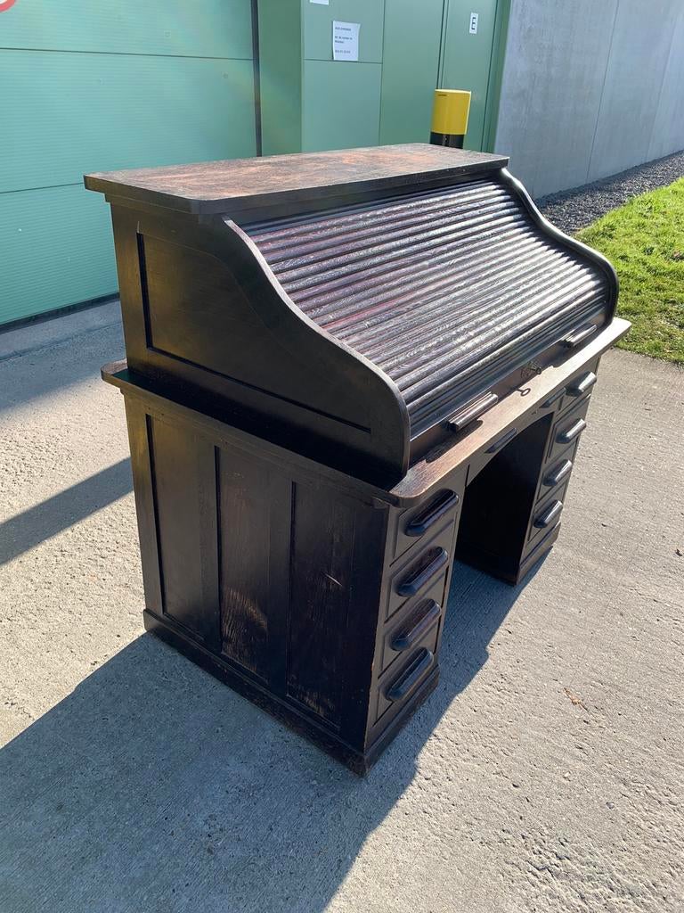 Antiek cilinderbureau met roldeur - Trade Mark Luralda, Ophalen