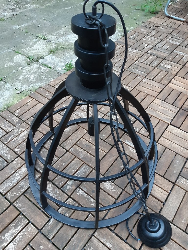Lampe style industriel, Industriel, Noir, 54 cm, Enlèvement