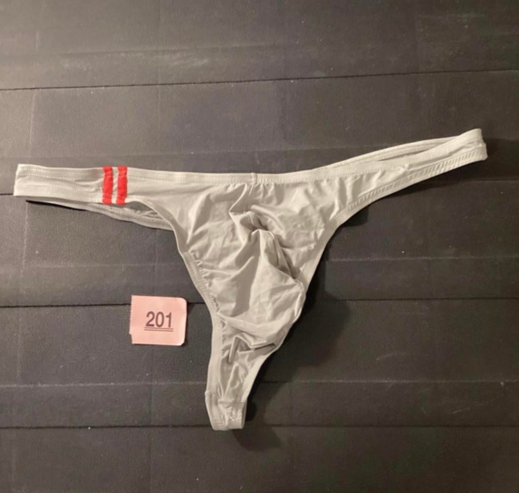 Grijze mini herenstring, Kleding | Heren, Ondergoed, Verzenden, Grijs, Slip