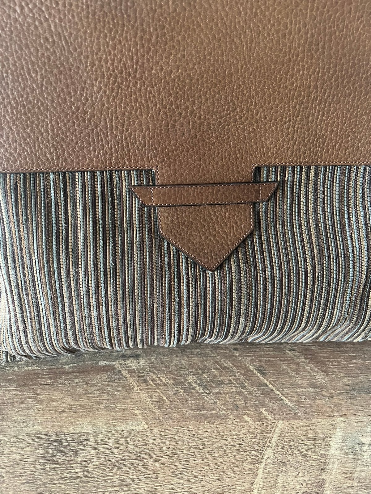 Aktentas/clutch Delvaux, Handtassen en Accessoires, Tassen | Damestassen, Verzenden, Gebruikt, Bruin, Overige typen