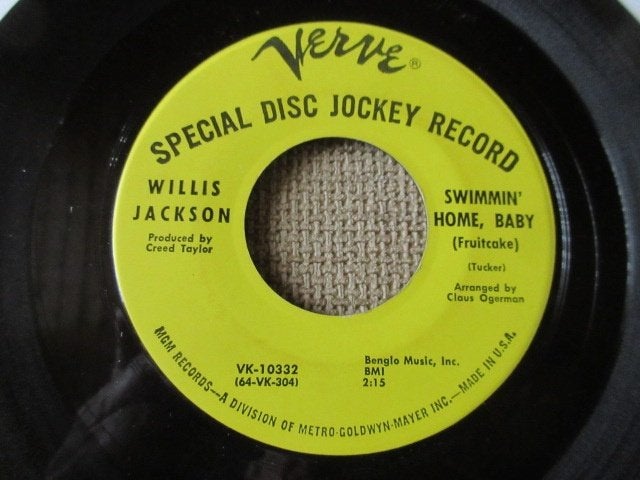 Willis Jackson ‎– Swimmin´ Home, Baby / I Almost Lost My, 7 inch, Utilisé, Pressage original, R&B et Soul