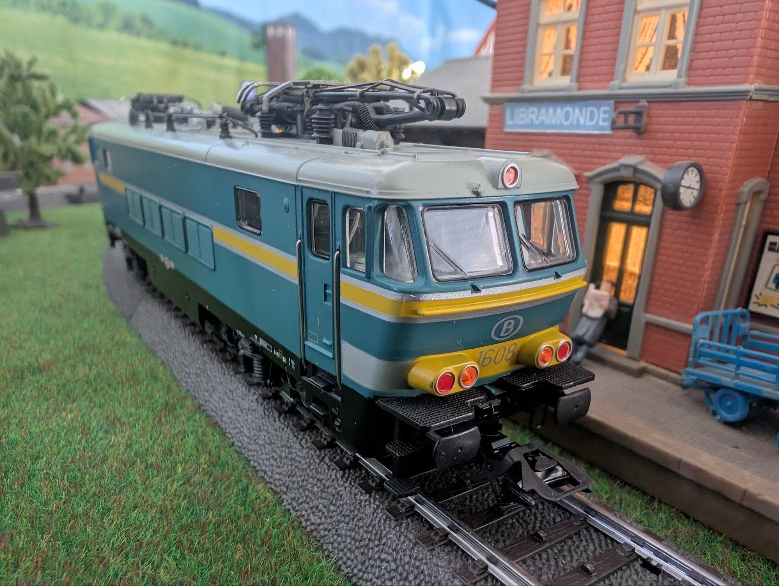 NMBS SNCB | Märklin 3363 | AC Digital Adres 55 | Blauw, Enlèvement ou Envoi, Courant alternatif, Utilisé, Locomotive