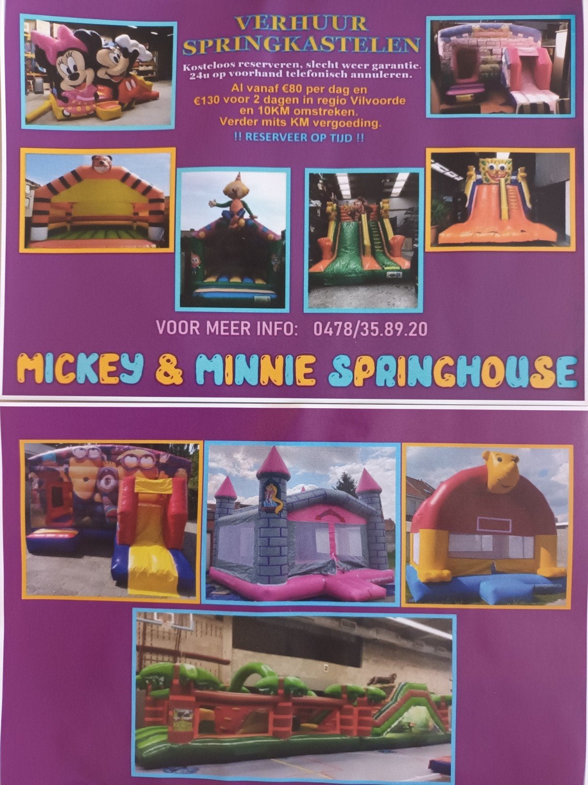 springkasteel te huur, Hobby en Vrije tijd, Ophalen, Gebruikt