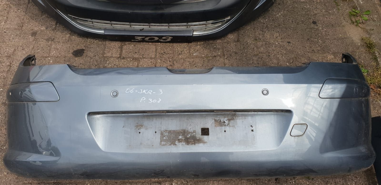 PEUGEOT 308 HB  ACHTERBUMPER +PARKEERSENSOREN  BJ 2006 TOT 2, Arrière, -, Utilisé, -
