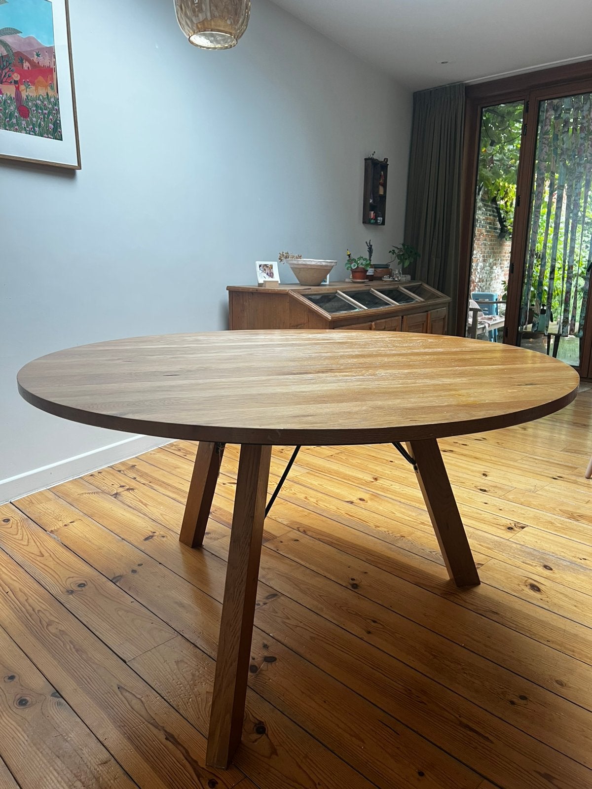 Tafel rond, Ophalen, Gebruikt, Vijf personen of meer, Eikenhout