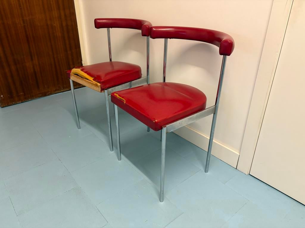 Vintage stoelen - zitvlak te herstofferen, Huis en Inrichting, Stoelen, Ophalen, Gebruikt