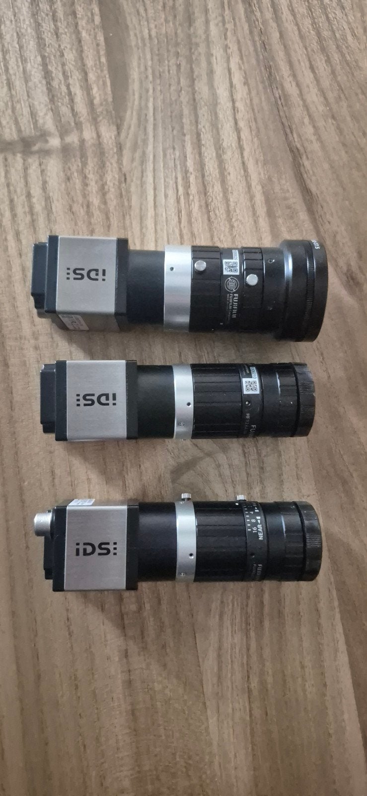 Lot de 3 Caméras Industrielles IDS uEye + Objectifs Fujifilm, TV, Hi-fi & Vidéo, Enlèvement ou Envoi, Comme neuf, Fujifilm
