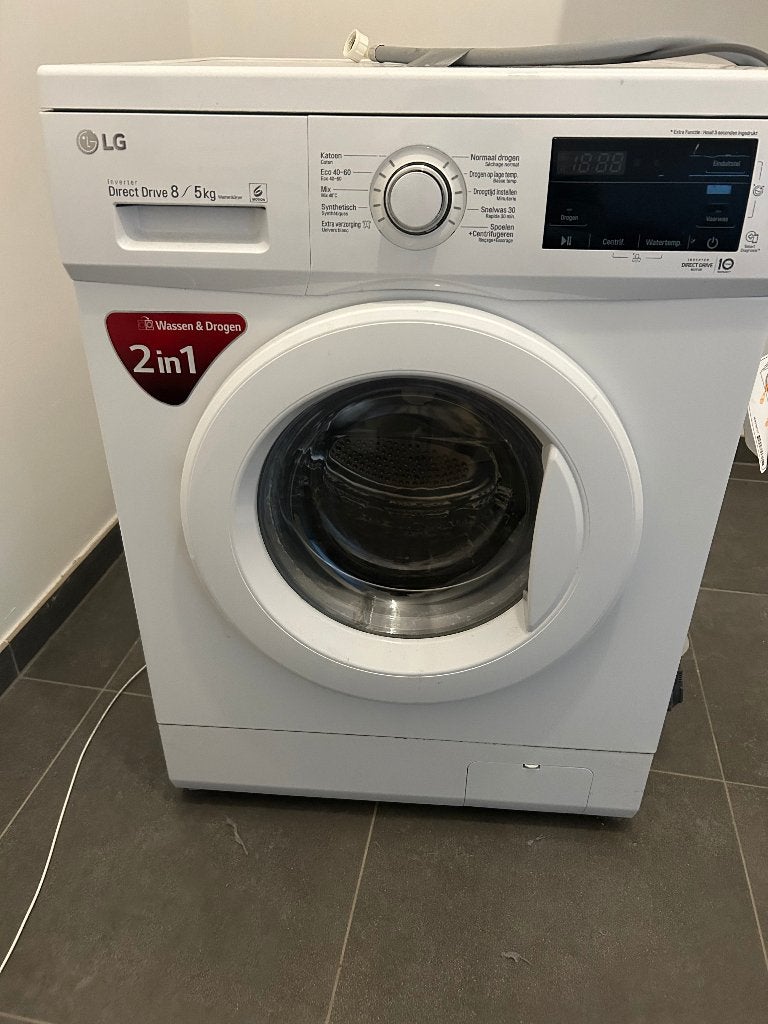 LG Was-Droogcombinatie (2022), Elektronische apparatuur, 6 tot 8 kg, Ophalen, Gebruikt, 85 tot 90 cm