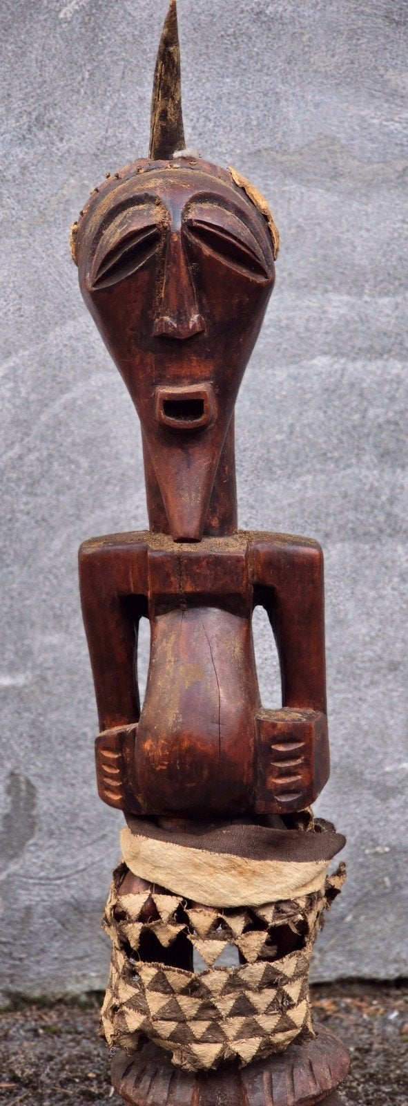 RARE Grande statue ancienne africaine Congo Songye #tribus #, Antiquités & Art, Bois, Homme, Patiné, Brutaliste