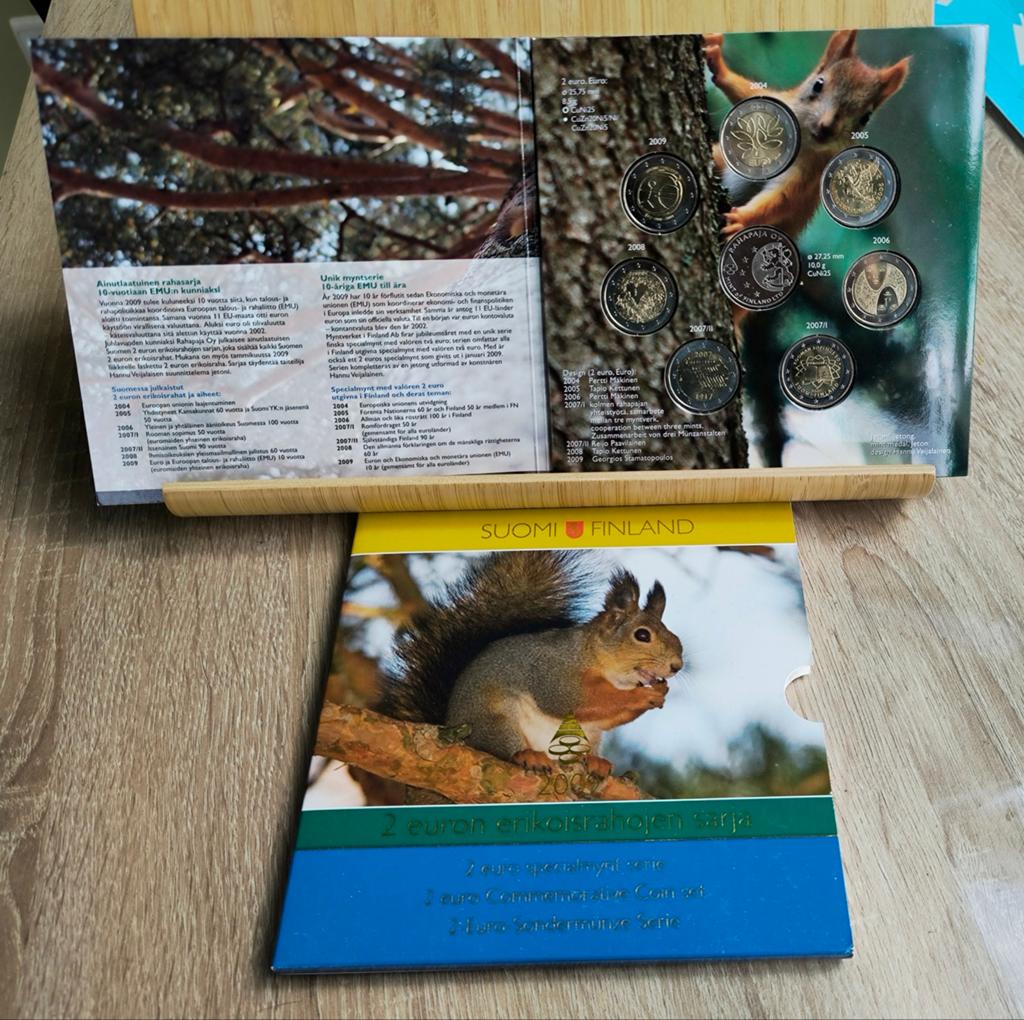 Set de pièces commémoratives officiele Finlande 2004-2009, Timbres & Monnaies, Enlèvement, Finlande